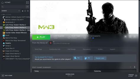 Is MW3 available on Steam?