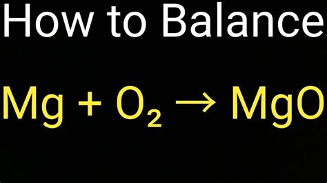 Is Mg O2 MgO balanced?