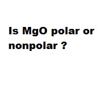 Is MgO polar?