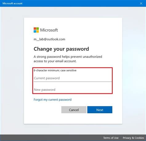 Is Microsoft account password different than email password?