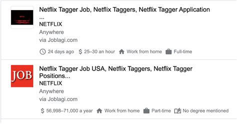 Is Netflix Tagger a real job?