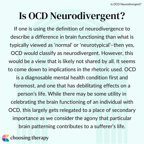 Is OCD neurodivergent?