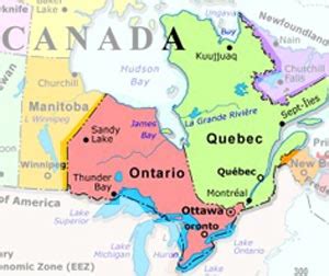 Is Ontario smaller than Quebec?