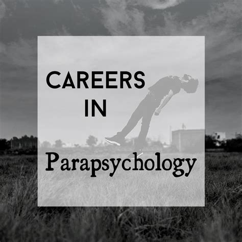 Is Parapsychology a job?