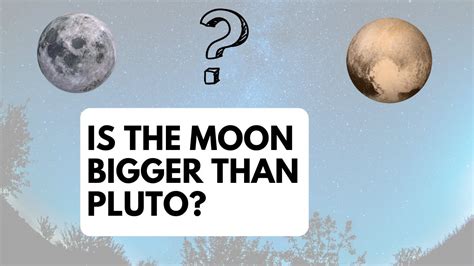 Is Pluto bigger than the Moon?