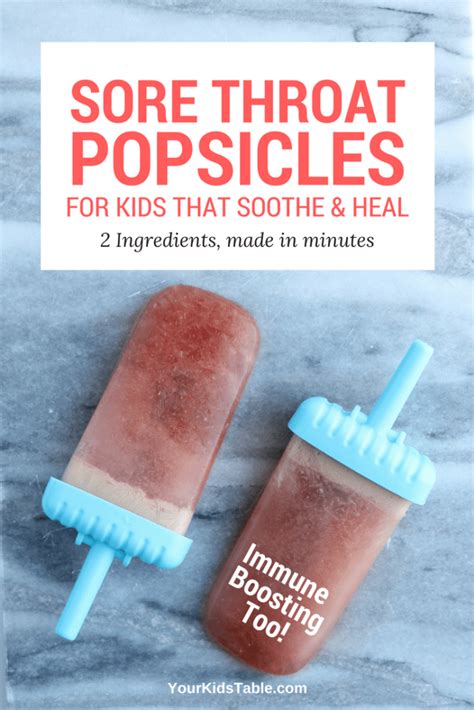 Is Popsicle good for sore throat?