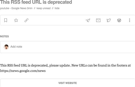 Is RSS deprecated?