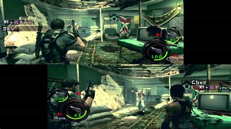 Is Resident Evil 5 offline co-op split-screen?