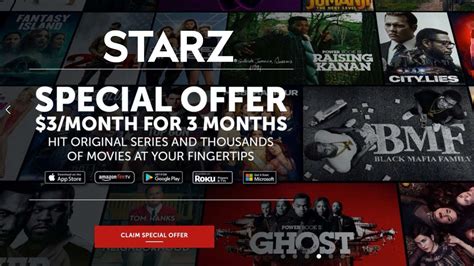 Is STARZ $3 a month?