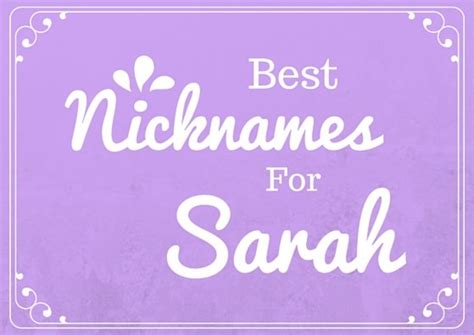 Is Sarah a nice name?