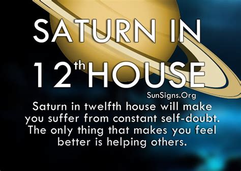 Is Saturn in the 12th house subconscious?