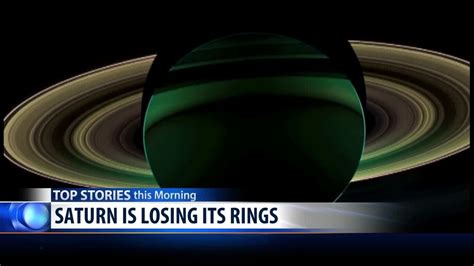 Is Saturn slowly losing its rings?