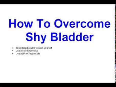 Is Shy bladder a real thing?