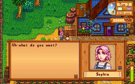 Is Sophia in Stardew Valley?