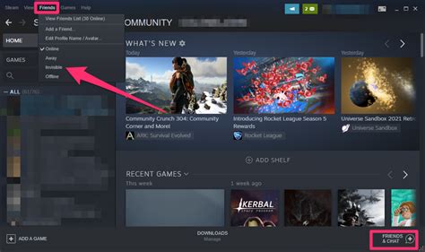 Is Steam always invisible?