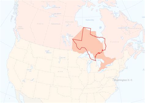 Is Texas or Ontario bigger?