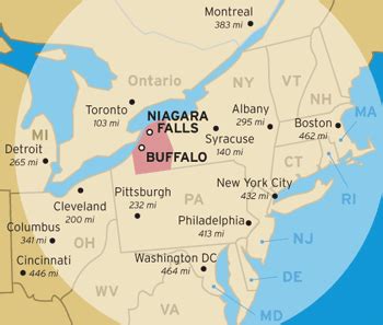 Is Toronto closer to Buffalo or Detroit?