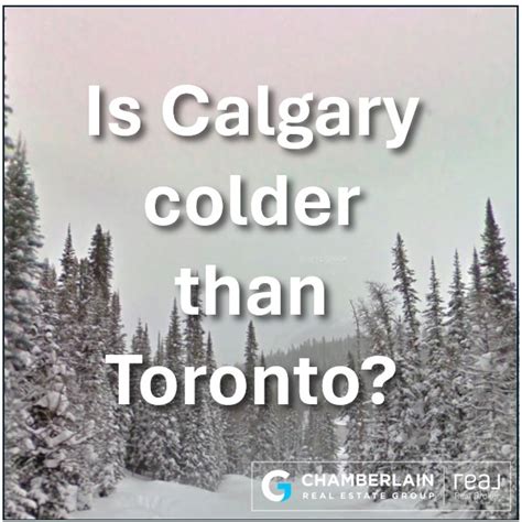 Is Toronto colder than Calgary?