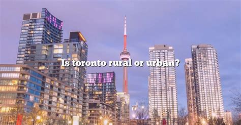 Is Toronto considered urban?