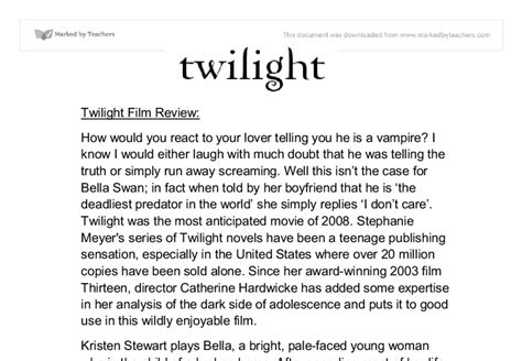 Is Twilight written in past tense?