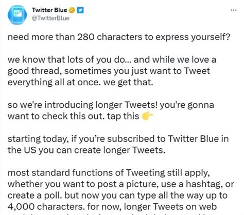 Is Twitter going to 4000 characters?