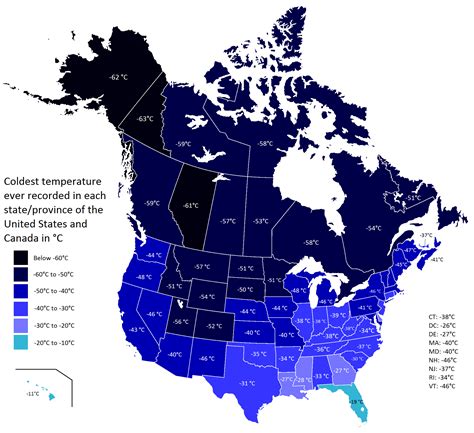 Is USA as cold as Canada?