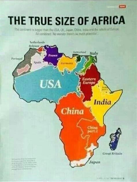 Is USA larger than Africa?