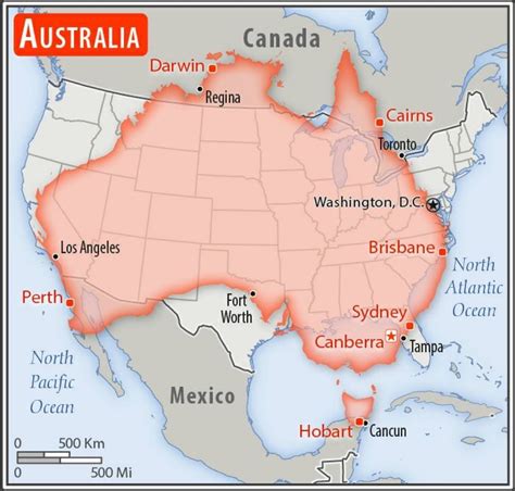 Is USA larger than Australia?