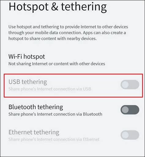 Is USB tethering Ethernet?