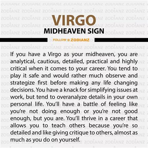 Is Virgo Midheaven good?