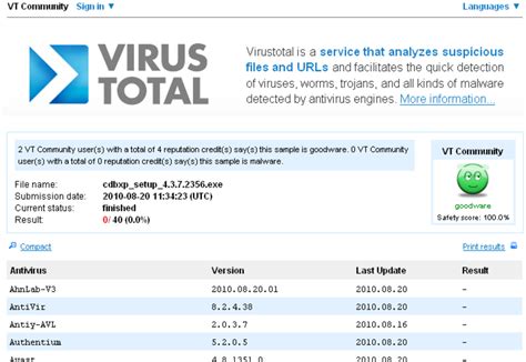 Is VirusTotal free for commercial use?