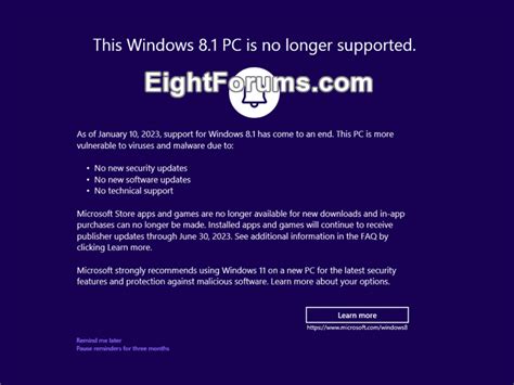 Is Windows 8 no longer supported?