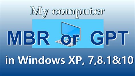 Is Windows XP MBR or GPT?