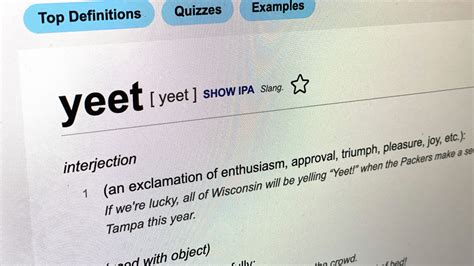 Is YEET in the dictionary?