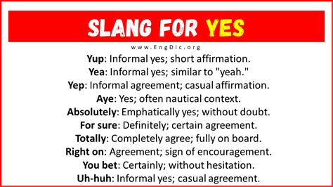 Is Yeah slang for yes?