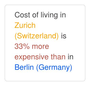 Is Zurich more expensive than Berlin?