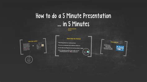 Is a 5 minute presentation long?