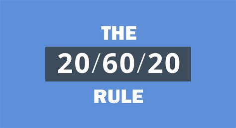 Is a 60 20 20 rule good?