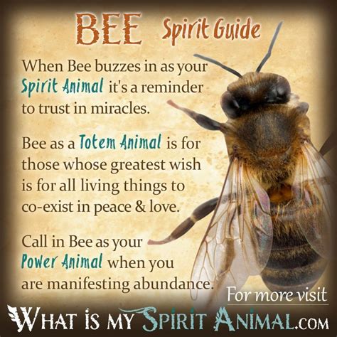 Is a bee a spirit animal?