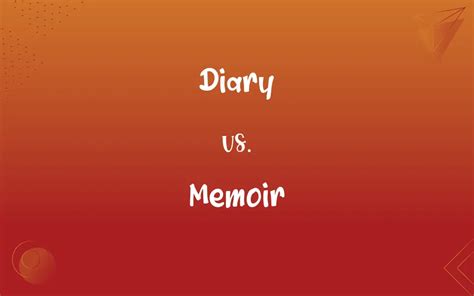 Is a diary a memoir?