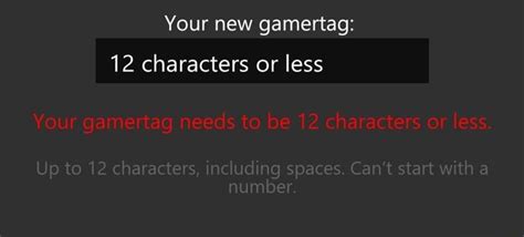 Is a gamertag 12 characters or less?