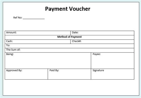 Is a voucher a payment?