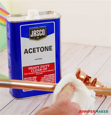 Is acetone safe to clean pipe?