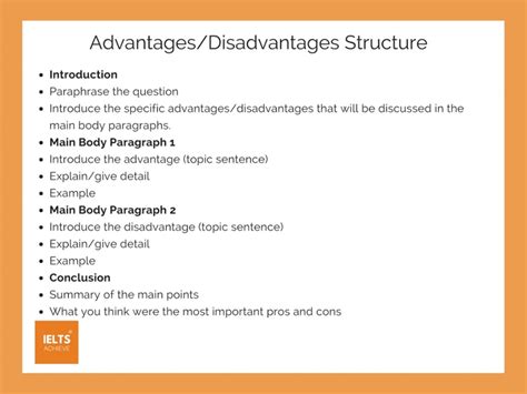 Is advantages and disadvantages a text structure?