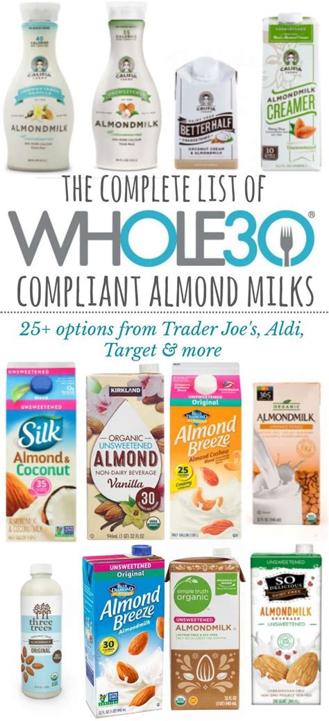 Is almond milk OK on Whole30?