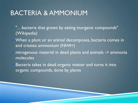 Is ammonia a byproduct of bacteria?