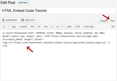 Is an embed code the same as a link?