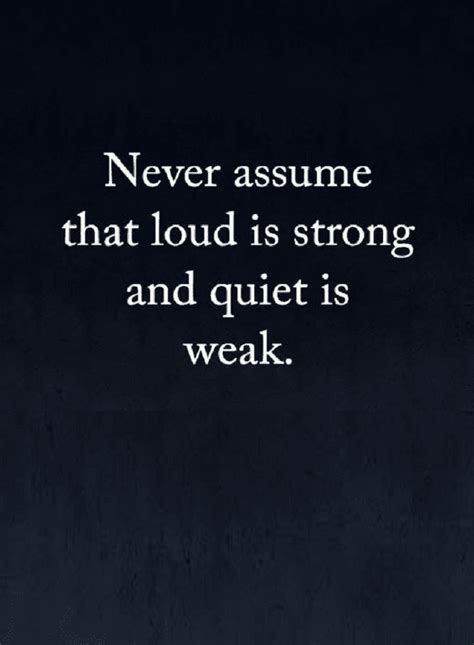 Is being silent weak?