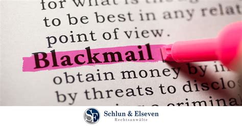 Is blackmail illegal in Germany?