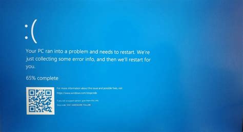 Is blue screen hardware failure?